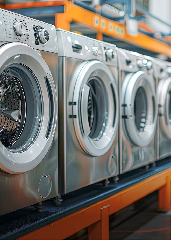 White goods Picture of several washing machines